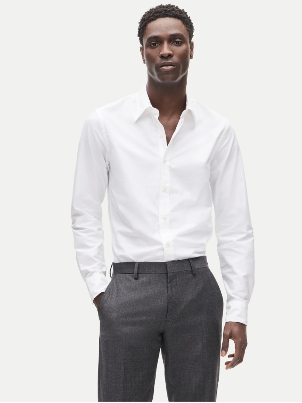 J. Crew Ludlow slim-fit Portuguese cotton oxford dress shirt - Oxford White